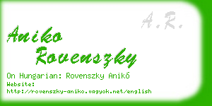 aniko rovenszky business card